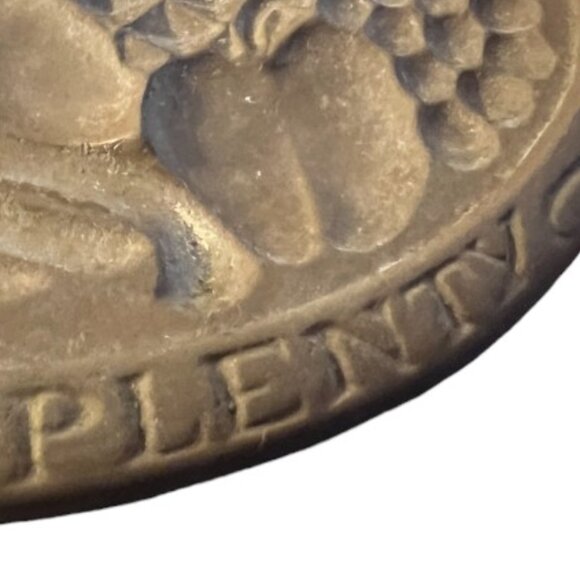 Vtg 1981 Hartstone COOKIE MOLD Stoneware Peace & Plenty Cornucopia Harvest 6.5" - Picture 7 of 13